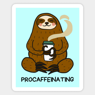 Procaffeinating | Procrastinator Coffee Pun Magnet